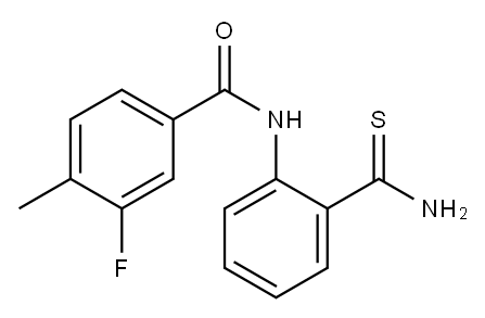 N-[2-(aminocarbonothioyl)phenyl]-3-fluoro-4-methylbenzamide