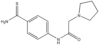 N-[4-(aminocarbonothioyl)phenyl]-2-pyrrolidin-1-ylacetamide 化学構造式