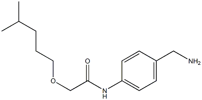 N-[4-(aminomethyl)phenyl]-2-[(4-methylpentyl)oxy]acetamide,,结构式