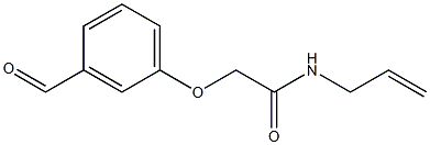 N-allyl-2-(3-formylphenoxy)acetamide 化学構造式