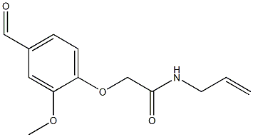 N-allyl-2-(4-formyl-2-methoxyphenoxy)acetamide Struktur