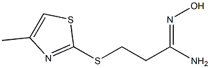  N'-hydroxy-3-[(4-methyl-1,3-thiazol-2-yl)sulfanyl]propanimidamide