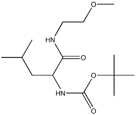 tert-butyl 1-{[(2-methoxyethyl)amino]carbonyl}-3-methylbutylcarbamate Structure