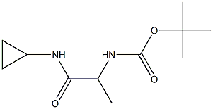 tert-butyl 2-(cyclopropylamino)-1-methyl-2-oxoethylcarbamate 结构式