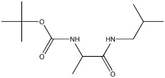 tert-butyl 2-(isobutylamino)-1-methyl-2-oxoethylcarbamate Structure