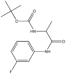tert-butyl 2-[(3-fluorophenyl)amino]-1-methyl-2-oxoethylcarbamate 结构式