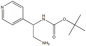 tert-butyl 2-amino-1-pyridin-4-ylethylcarbamate 化学構造式