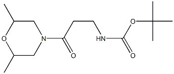 tert-butyl 3-(2,6-dimethylmorpholin-4-yl)-3-oxopropylcarbamate Structure