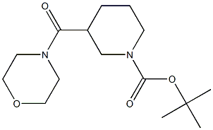 tert-butyl 3-(morpholin-4-ylcarbonyl)piperidine-1-carboxylate Struktur