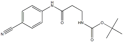 tert-butyl 3-[(4-cyanophenyl)amino]-3-oxopropylcarbamate Structure