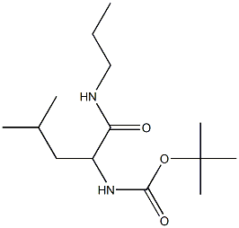 tert-butyl 3-methyl-1-[(propylamino)carbonyl]butylcarbamate 化学構造式