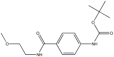 tert-butyl 4-{[(2-methoxyethyl)amino]carbonyl}phenylcarbamate Struktur