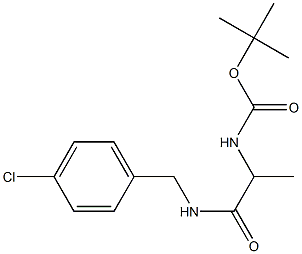tert-butyl N-(1-{[(4-chlorophenyl)methyl]carbamoyl}ethyl)carbamate Struktur