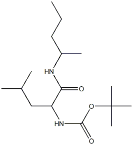 tert-butyl N-[3-methyl-1-(pentan-2-ylcarbamoyl)butyl]carbamate Structure