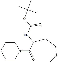 tert-butyl N-[4-(methylsulfanyl)-1-oxo-1-(piperidin-1-yl)butan-2-yl]carbamate Structure