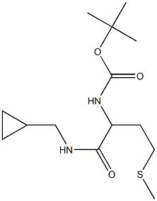 tert-butyl N-{1-[(cyclopropylmethyl)carbamoyl]-3-(methylsulfanyl)propyl}carbamate Structure