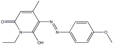 2(1H)-Pyridinone,  1-ethyl-6-hydroxy-5-[2-(4-methoxyphenyl)diazenyl]-4-methyl-