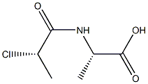L-Alanine,  N-[(2S)-2-chloro-1-oxopropyl]- Struktur