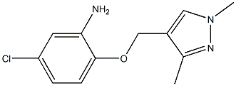 Benzenamine,  5-chloro-2-[(1,3-dimethyl-1H-pyrazol-4-yl)methoxy]- Struktur