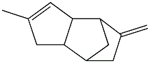 4,7-Methano-1H-indene,  3a,4,5,6,7,7a-hexahydro-2-methyl-5-methylene- Struktur
