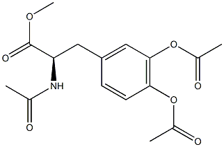 N-Acetyl-3-(acetyloxy)-D-tyrosine Methyl Ester Acetate Struktur