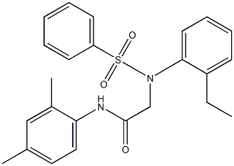 N-(2,4-dimethylphenyl)-2-[2-ethyl(phenylsulfonyl)anilino]acetamide