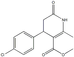 methyl 4-(4-chlorophenyl)-2-methyl-6-oxo-1,4,5,6-tetrahydro-3-pyridinecarboxylate,,结构式