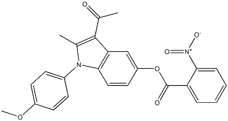 3-acetyl-1-(4-methoxyphenyl)-2-methyl-1H-indol-5-yl 2-nitrobenzoate|