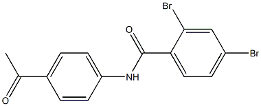 N-(4-acetylphenyl)-2,4-dibromobenzamide Struktur