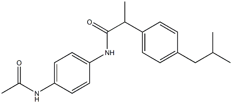 N-[4-(acetylamino)phenyl]-2-(4-isobutylphenyl)propanamide Structure