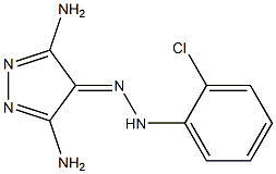 3,5-diamino-4H-pyrazol-4-one (2-chlorophenyl)hydrazone Structure