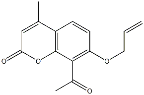 8-acetyl-7-(allyloxy)-4-methyl-2H-chromen-2-one Structure