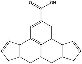 3b,6,6a,7,9,9a,10,12a-octahydrocyclopenta[c]cyclopenta[4,5]pyrido[3,2,1-ij]quinoline-2-carboxylic acid Struktur