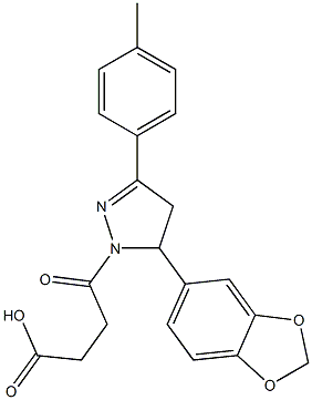  4-[5-(1,3-benzodioxol-5-yl)-3-(4-methylphenyl)-4,5-dihydro-1H-pyrazol-1-yl]-4-oxobutanoic acid