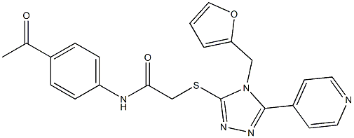 N-(4-acetylphenyl)-2-{[4-(2-furylmethyl)-5-(4-pyridinyl)-4H-1,2,4-triazol-3-yl]sulfanyl}acetamide