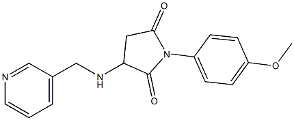 1-(4-methoxyphenyl)-3-[(3-pyridinylmethyl)amino]-2,5-pyrrolidinedione Struktur