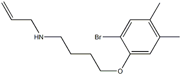 N-allyl-N-[4-(2-bromo-4,5-dimethylphenoxy)butyl]amine 结构式