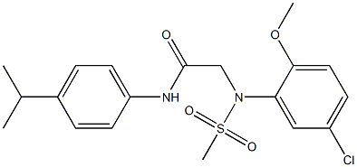 2-[5-chloro-2-methoxy(methylsulfonyl)anilino]-N-(4-isopropylphenyl)acetamide