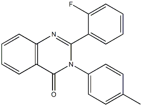 2-(2-fluorophenyl)-3-(4-methylphenyl)-4(3H)-quinazolinone Struktur