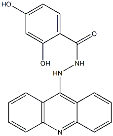 N'-(9-acridinyl)-2,4-dihydroxybenzohydrazide Struktur