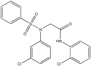 N-(2-chlorophenyl)-2-[3-chloro(phenylsulfonyl)anilino]acetamide
