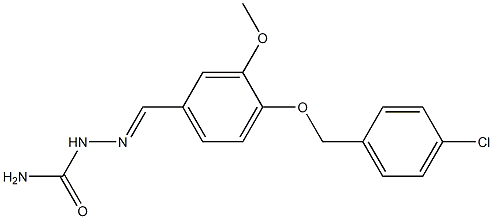 4-[(4-chlorobenzyl)oxy]-3-methoxybenzaldehyde semicarbazone Structure