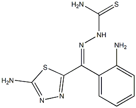 (E)-(2-aminophenyl)(5-amino-1,3,4-thiadiazol-2-yl)methanone thiosemicarbazone Structure
