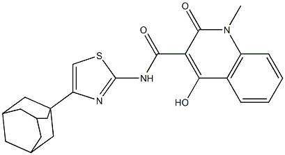 N-[4-(1-adamantyl)-1,3-thiazol-2-yl]-4-hydroxy-1-methyl-2-oxo-1,2-dihydro-3-quinolinecarboxamide