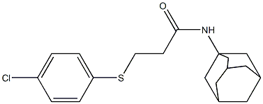 N-(1-adamantyl)-3-[(4-chlorophenyl)thio]propanamide Structure