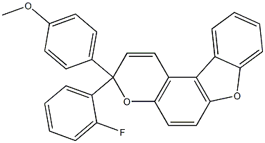 3-(2-fluorophenyl)-3-(4-methoxyphenyl)-3H-[1]benzofuro[3,2-f]chromene Structure