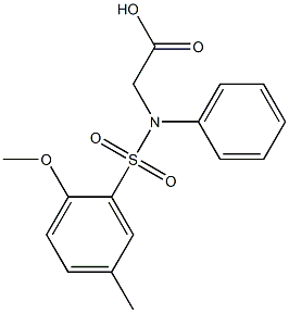 {[(2-methoxy-5-methylphenyl)sulfonyl]anilino}acetic acid