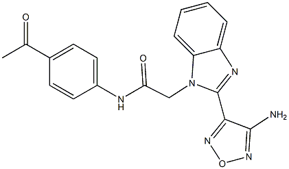 N-(4-acetylphenyl)-2-[2-(4-amino-1,2,5-oxadiazol-3-yl)-1H-benzimidazol-1-yl]acetamide