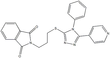 2-(3-{[4-phenyl-5-(4-pyridinyl)-4H-1,2,4-triazol-3-yl]sulfanyl}propyl)-1H-isoindole-1,3(2H)-dione Structure