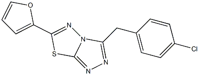 3-(4-chlorobenzyl)-6-(2-furyl)[1,2,4]triazolo[3,4-b][1,3,4]thiadiazole